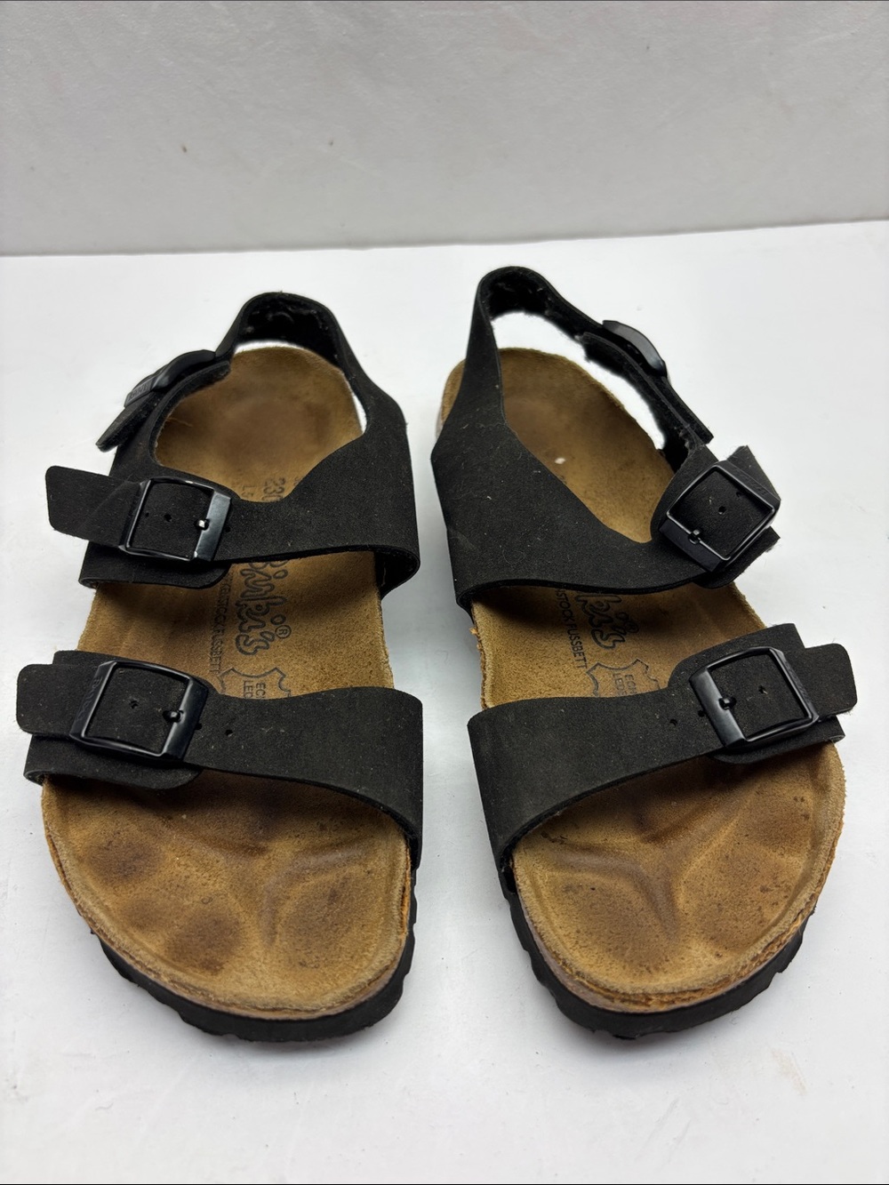 Birki’s Black Buckle Strap Sandals - Casual Comfort, SZ 5 wos, box 58